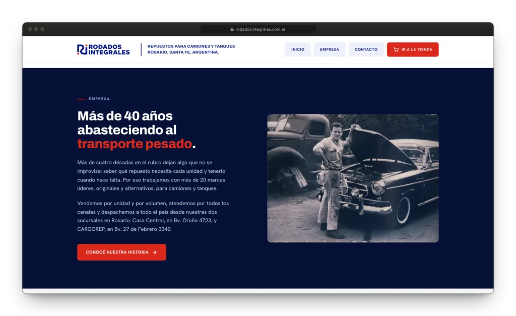 Desarrollo web Rodados Integrales 