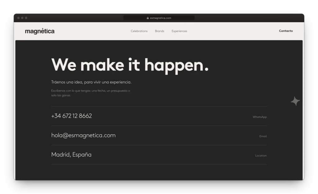 Desarrollo web MAGNÉTICA